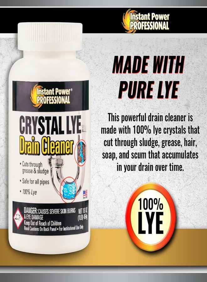 Instant Power Professional Crystal Lye Drain Cleaner, Drain Clog Remover Made of Pure Lye Crystals - Image 5